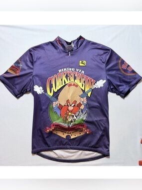 Vintage 1995 Giordana Cycling Jersey Looney Tunes Corkscrew Pass USA XXL RARE